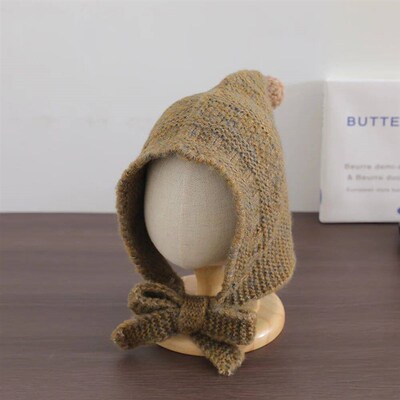 Cute Plush Knitted Baby Earmuff Beanie Infant Boy Girl Winte