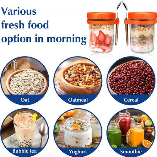Overnight Oats Containers Oatmeal Mason Jars Go Container