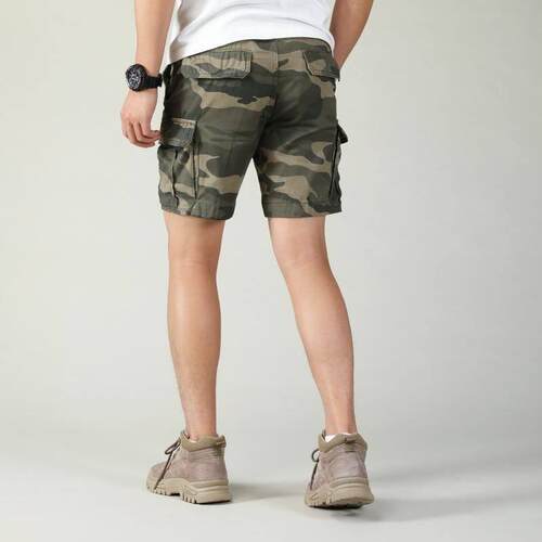 Summer Mens Loose Straight Tooling orts Multi-Pocket Casual