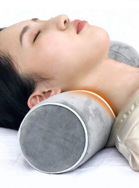 Memory Foam Roll Pillow for Knee/Leg/Neck, Full Moon Bolster