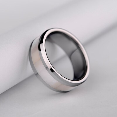 New Arrival 8mm Width Wedding Rings Tungsten Carbide Band wi