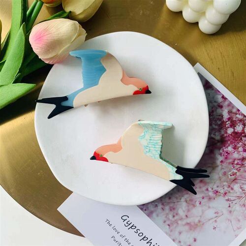 Creative Funny Acetate Swallow Shape Hair Claw Clip For Wome