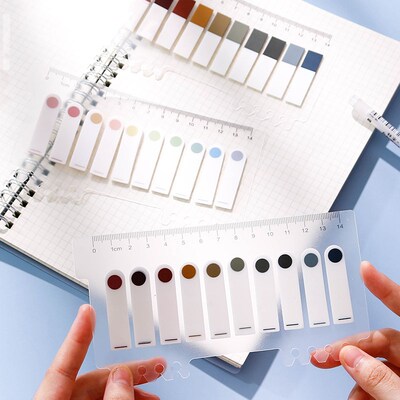 200 Sheets Morandi Index Tabs Bookmark Sticky Notes Notepad
