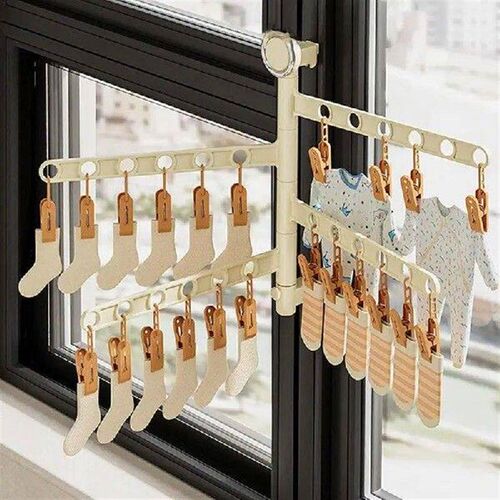 Ceiling Drying Rack Travel Drying Rack Rotatable With Clips