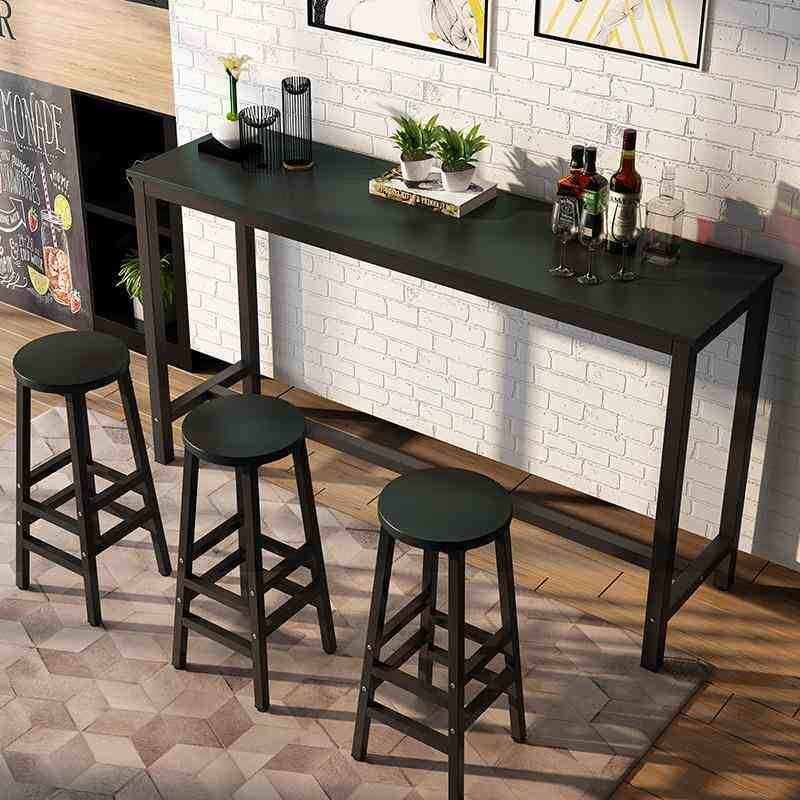 Bar counter high desk dining breakfast table workbench stool图片