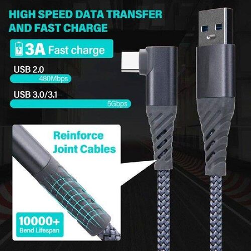 Link Cable 16 FT/9.8FT Long USB 3.1 to USB C Cable for