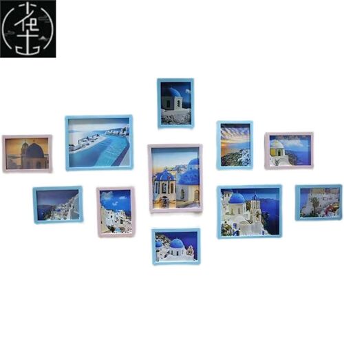 11pcs set wooden multi photo frame picture Wall decoration