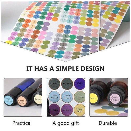 10 Pcs Essential Oil Stickers Labels Adhesive Round Canning