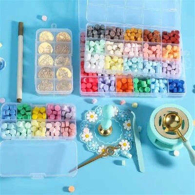 17Pcs/set Wax Seal Stamp Kit Lacquered Sealing DIY