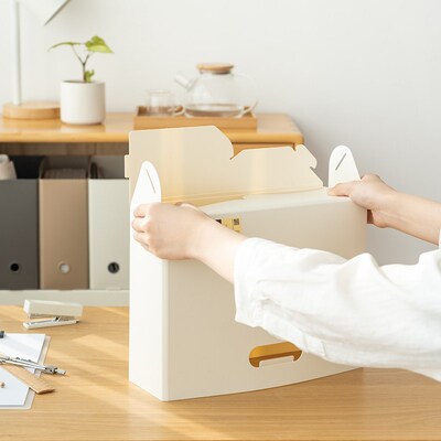 Foldable Large Capacity Desktop Bookcase Bookends File Stora