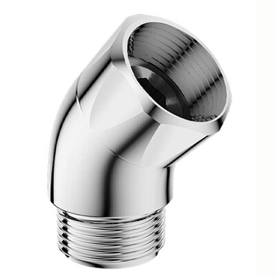 Shower overhead spray 135-degree 4-way swivel copper elbow w
