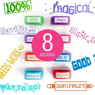 Teacher Stamps Self Inking Motivational Encouraging Colorful