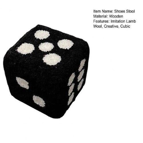 Seat Stool Cubic Imitation Lamb Wool Funny Shoes Stool