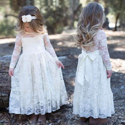 Childrens clothing spring and summer lace rose embroidered