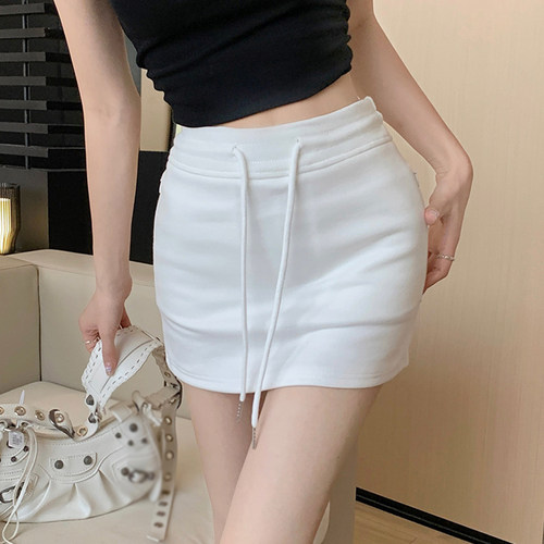 High Waist Drawstring Summer Slim Bag Hip Skirt Womens