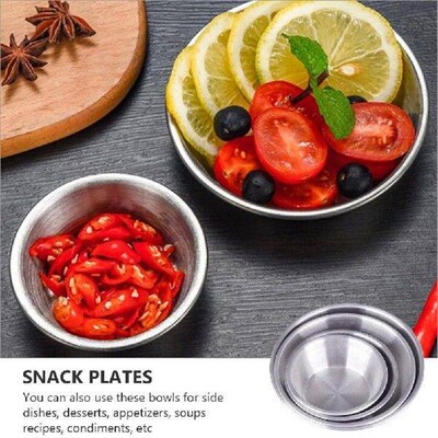 4 Pcs Stainless Steel Dipping Dish Corrosion-resistant