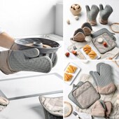 Insulation Heat Gloves Set Bakin Waterdrop Kitchen Microwave