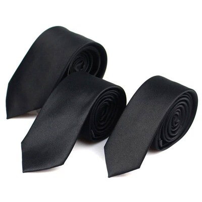 New Classic Black Ties for Men Silk Mens Neckties for Weddin