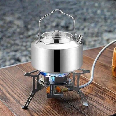 Outdoor Stainless Steel Kettle Teakettles Locking Handle