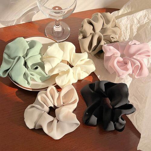 3/5/Pcs Silk Scrunchies Print Leopard Scrunchie Set Elastic