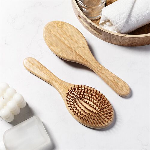Bamboo massage comb 25cm large hair comb natural bamboo air