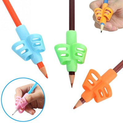 3pcs Children Writing Pencil Pen Holder Kids Learning Practi