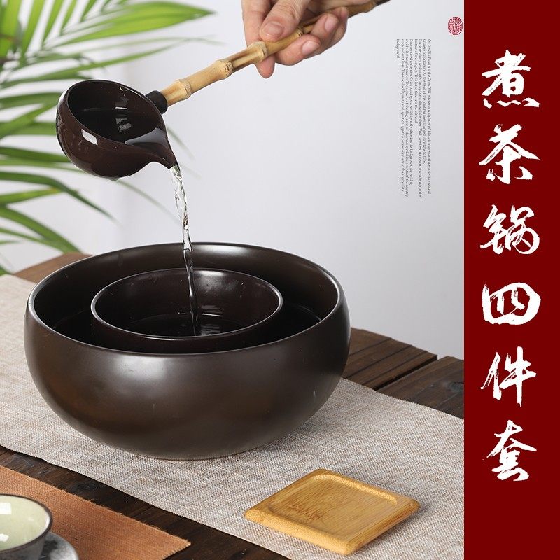 陶瓷电陶炉煮茶器煮茶壶分茶器小号五朵金花复古黑茶具装好利友,厨房电器,电磁炉/陶炉,淘宝优惠券,粉丝福利购,淘宝优惠卷