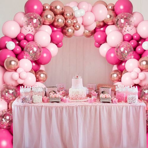 Pink Macaron Balloon Garland Arch Kit Wedding Birthday Party