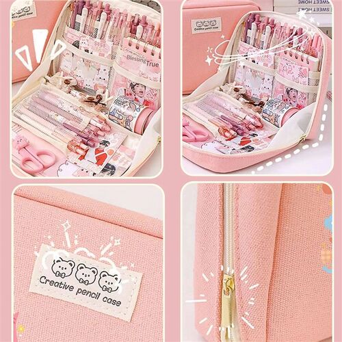 Cute Pencil Cases Large Capacity Kawaii Bag Pouch Box For Gi