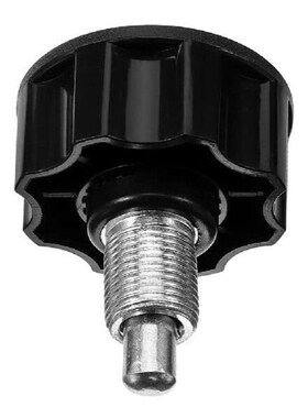 Spherical Rotating Pull Pin Knob Black B Style M16x10mm