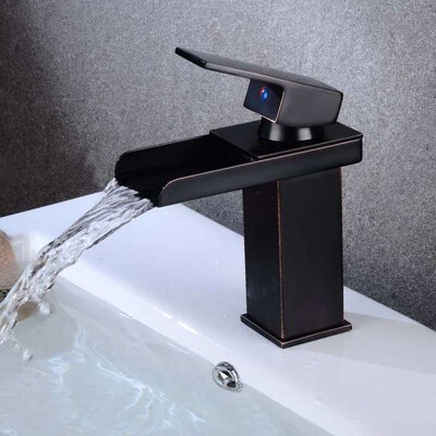 Black Copper Core Hot and Cold Wash Basin Faucet Washbasin B