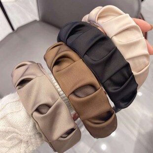 New Style Pleated Fabric Wide-brim Pressed Hair Hoop Simple