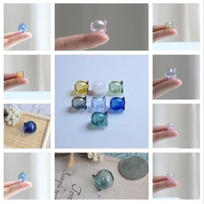 50/100X Glass Bead Cone Multi-Petal Flower Bead End Cap