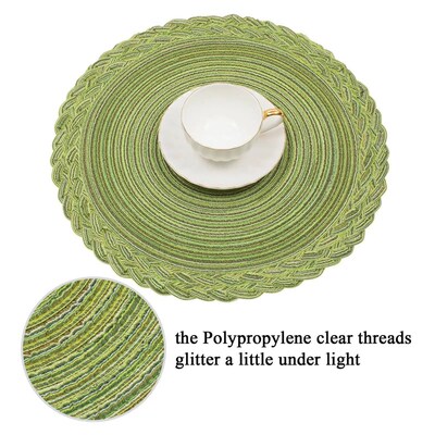 4PCS Round Table Mats Woven Placemats Heat Insulation Mat Di