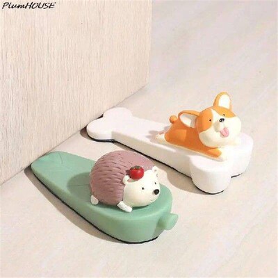 Safety Protector Cute Cartoon Silicone Figure Door Stopper
