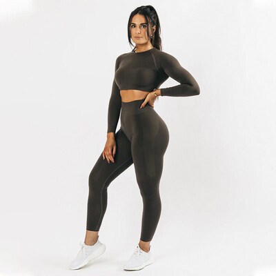 Seamless Yoga Long-sleeved Top Tight-fitting Quick-drying Mo