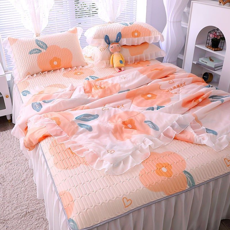 冰丝乳胶凉席夏凉被四件床裙款公主风女生夏天可水洗空调软席子,床上用品,冰丝席,淘宝优惠券,粉丝福利购,淘宝优惠卷