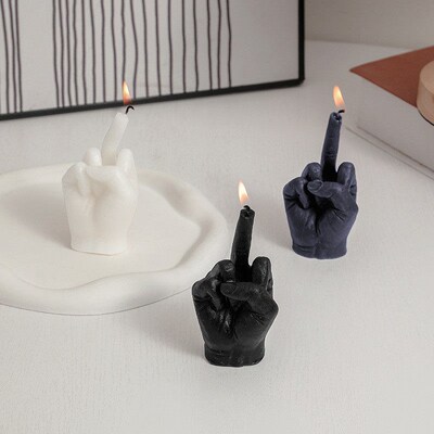 Creative Candles Middle Finger Shaped Gesture Scented Candle