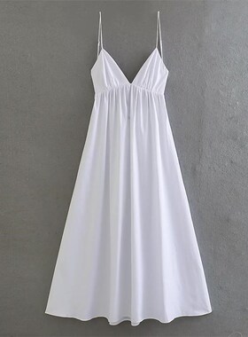 Summer Dress Women 2023 New Fashion Elegant Suspender Backle