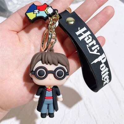 3D Harry Potter PVC Keychain Toy Hermione Granger Malfoy Ron