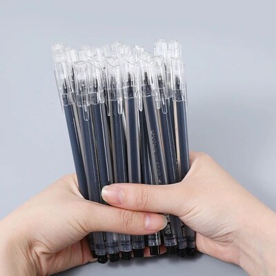 12 Pieces Triangular Gel Pen Set School Supplies Black Blue