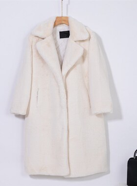 2021 New Women Winter Warm Faux Fur Coat Thick Women Long Co