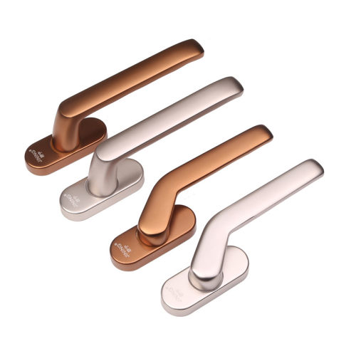 断桥铝平开窗窗纱一体直歪把手内外开金刚网玻璃窗户矮扁执手配件