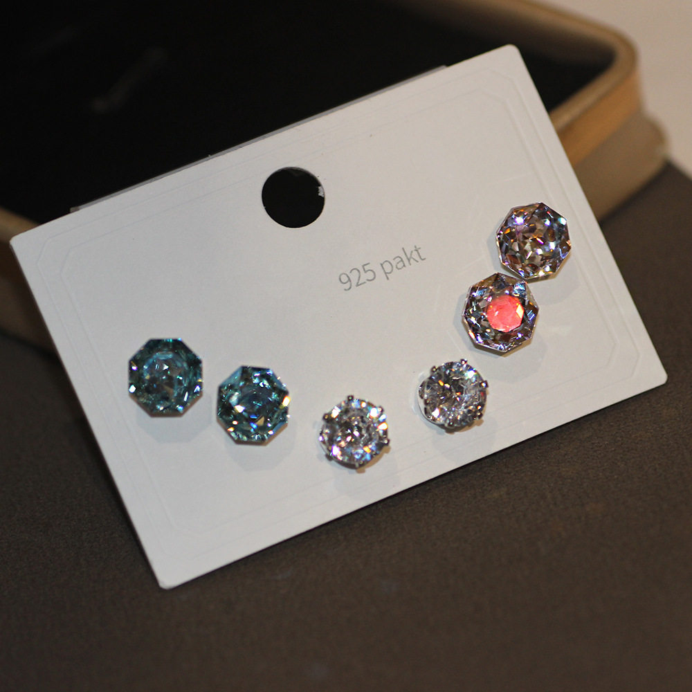 8mm玫瑰水晶一卡三对时尚耳钉一周耳饰925银针饰品配饰78865,饰品/流行首饰/时尚饰品新,耳饰,淘宝优惠券,粉丝福利购,淘宝优惠卷