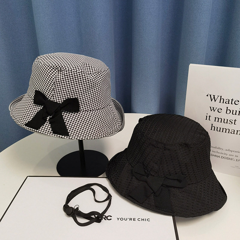 春款千鸟结卷边渔夫帽大帽檐可折叠格子防晒盆帽百搭休闲百搭,服饰配件/皮带/帽子/围巾,防晒帽,淘宝优惠券,粉丝福利购,淘宝优惠卷