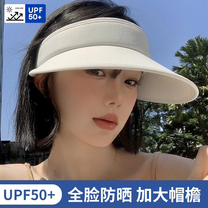 冰丝防晒帽女夏季户外骑车防紫外线遮阳白色空顶帽大帽檐太阳帽子,服饰配件/皮带/帽子/围巾,防晒帽,淘宝优惠券,粉丝福利购,淘宝优惠卷