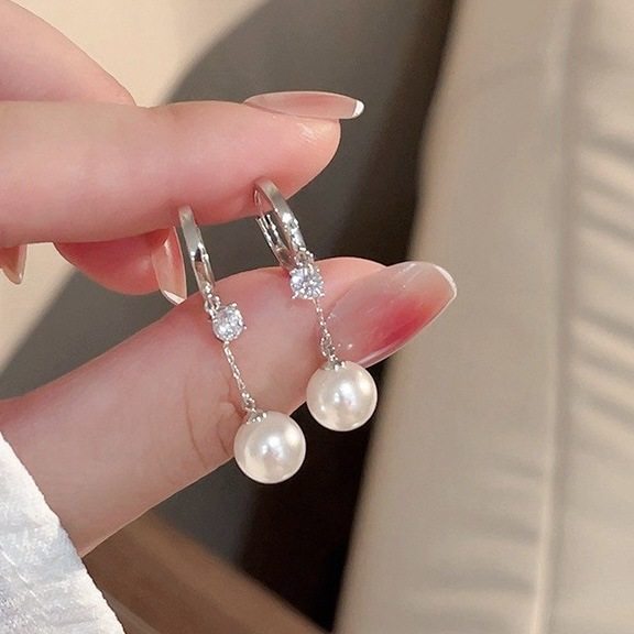 法式复古锆石流苏珍珠耳扣精致时尚耳坠耳环轻奢高级感耳饰女,饰品/流行首饰/时尚饰品新,银饰耳饰,淘宝优惠券,粉丝福利购,淘宝优惠卷