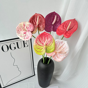 3D打印仿真红掌火鹤掌仿真花绿植高级感婚庆用品花束客厅装饰摆件