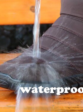 Mens Waterproof Snow Boots with Thick Plush Fur Booties ZIP