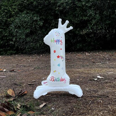 32Inches Birthday anniversary Balloons Year Column Party Cro